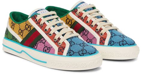 gucci tennis shoes multicolor|gucci tennis shoes for women.